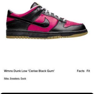 Womens Nike Dunk Low Cerise Black Gum